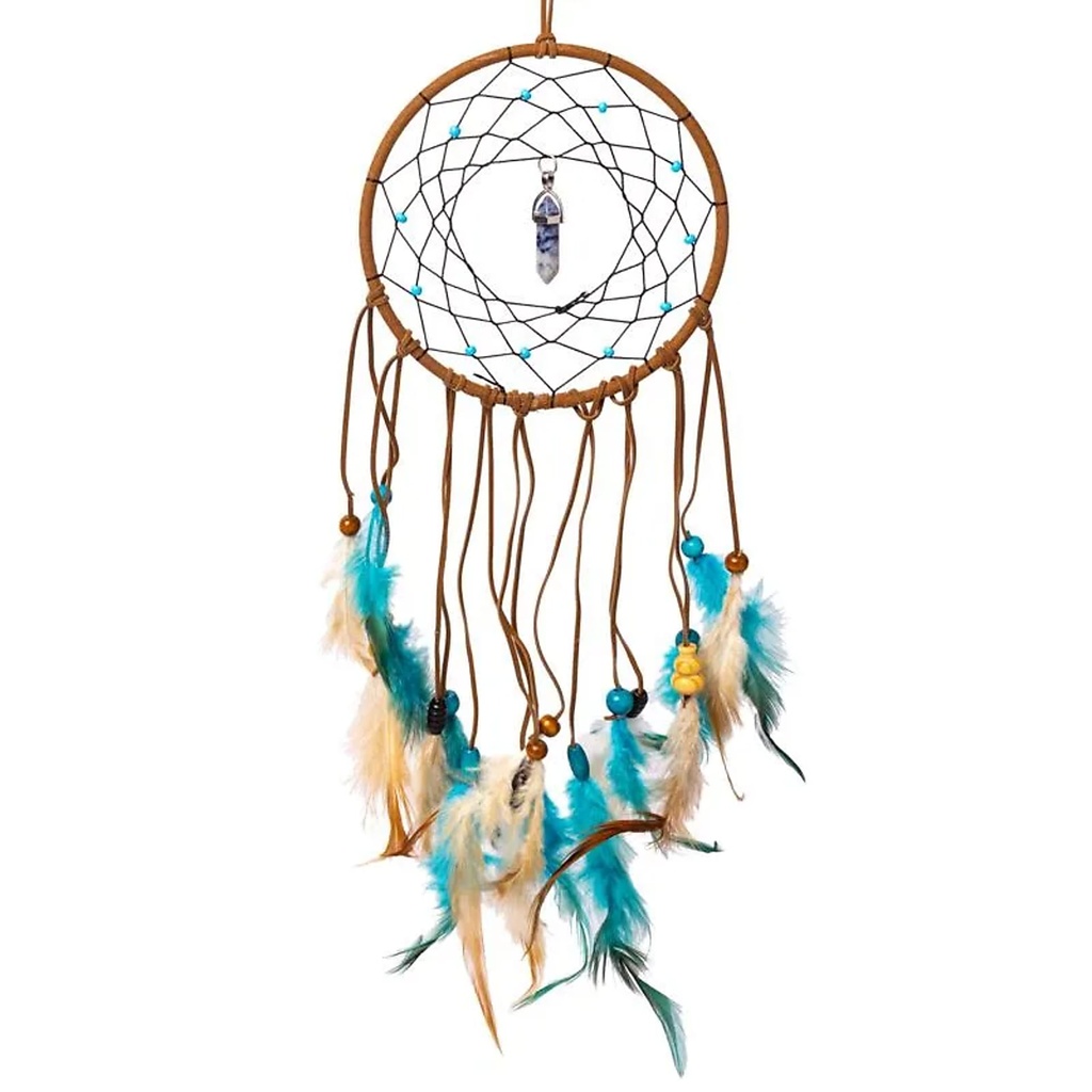Capteur de rêves sodalite avec pendule – ±13x45cm	