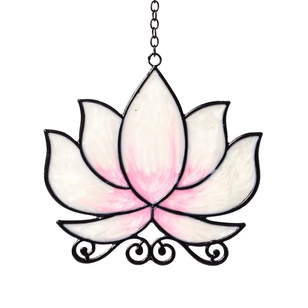 Suspension de fenêtre lotus blanc -- ±25cm	