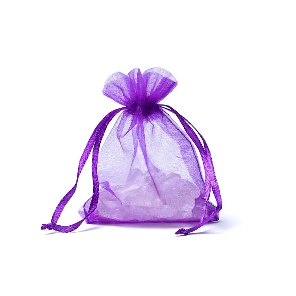Sac cadeau organza violet XS -- 7x9cm