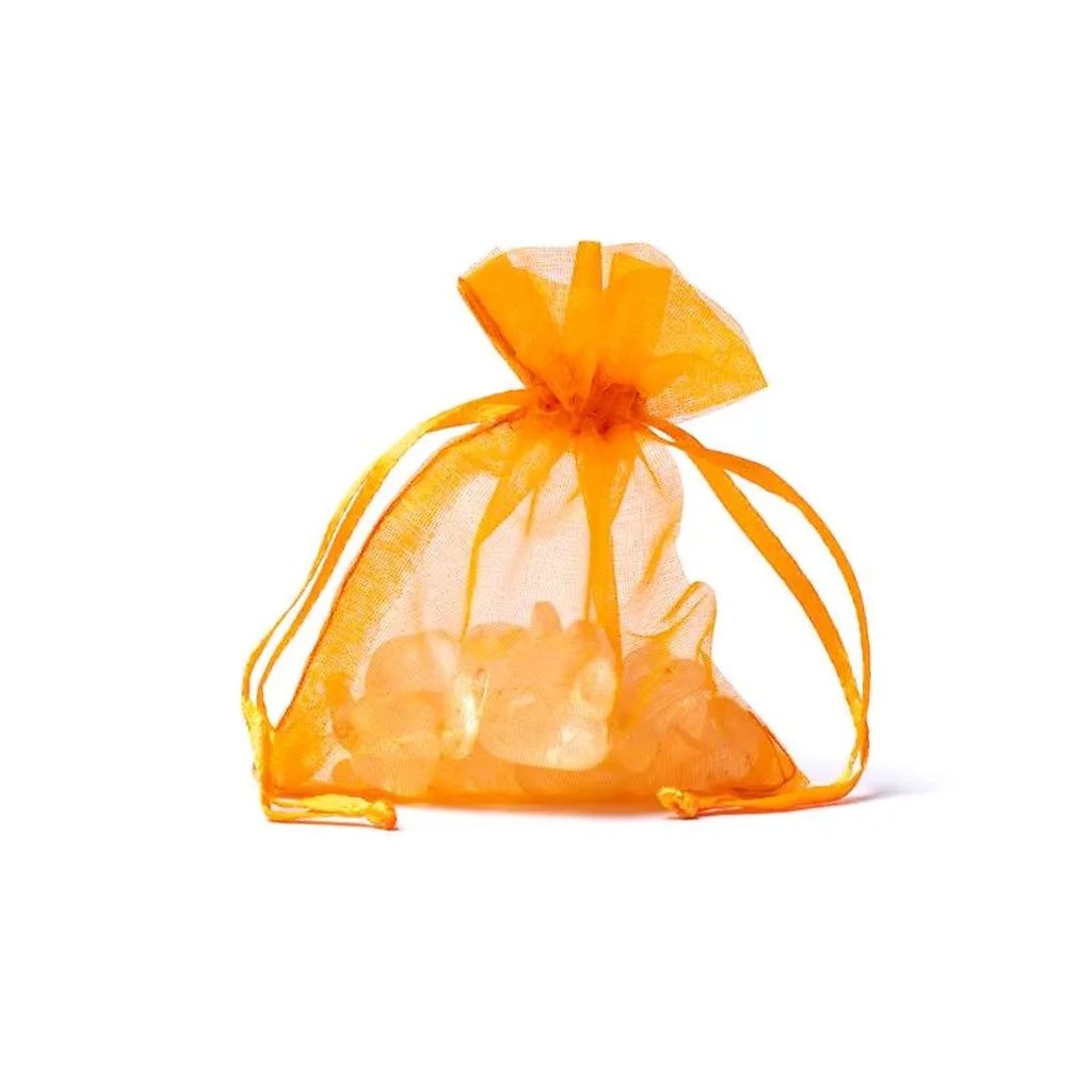 Sac cadeau organza orange XS -- 7x9cm