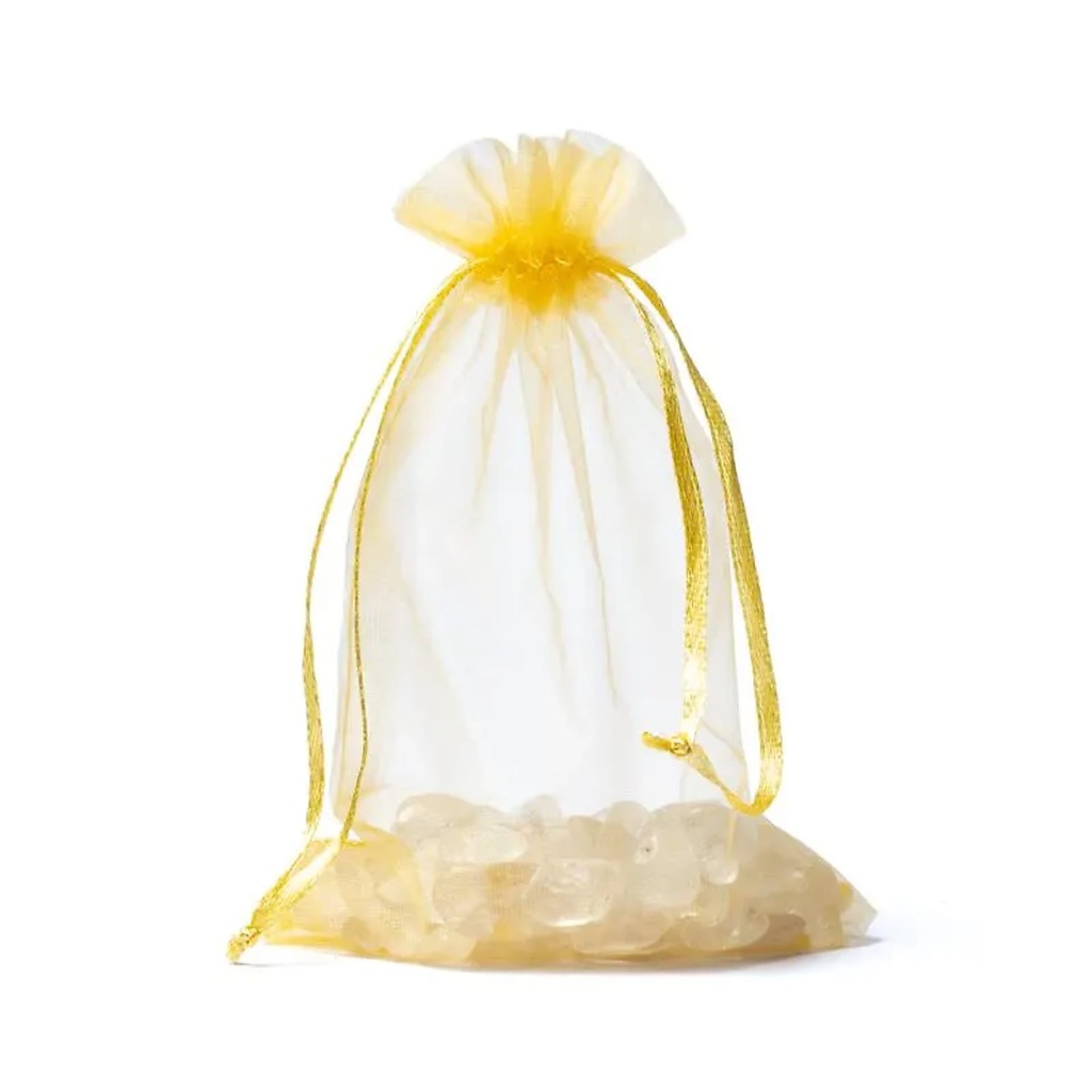 Sachet cadeau organza or S -- 10x15cm