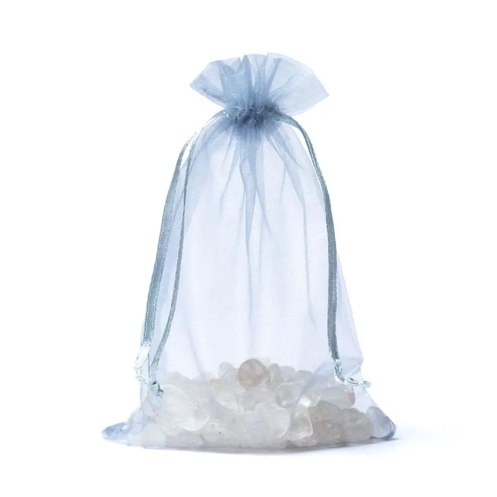 Sac cadeau organza gris S -- 10x15cm