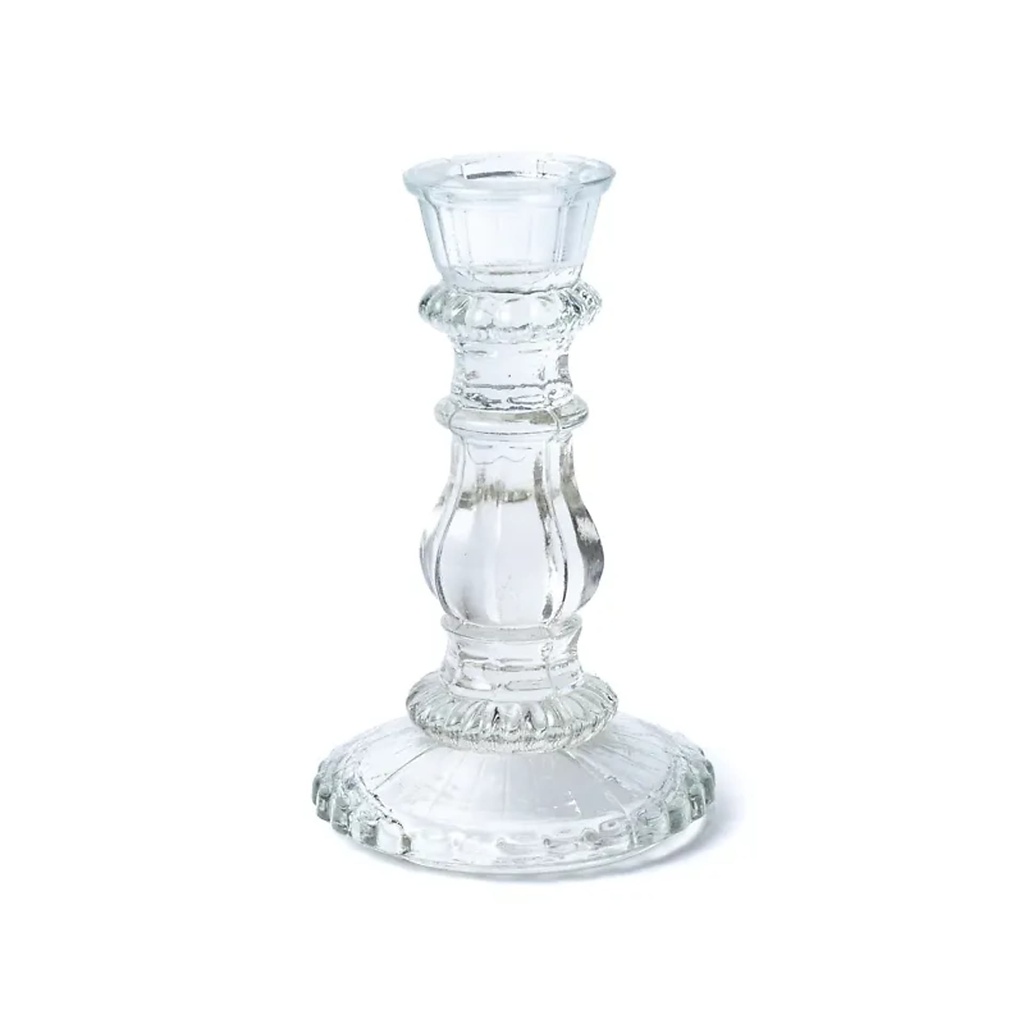 Bougeoir en verre pour bougie de table -- 14.5x8.5