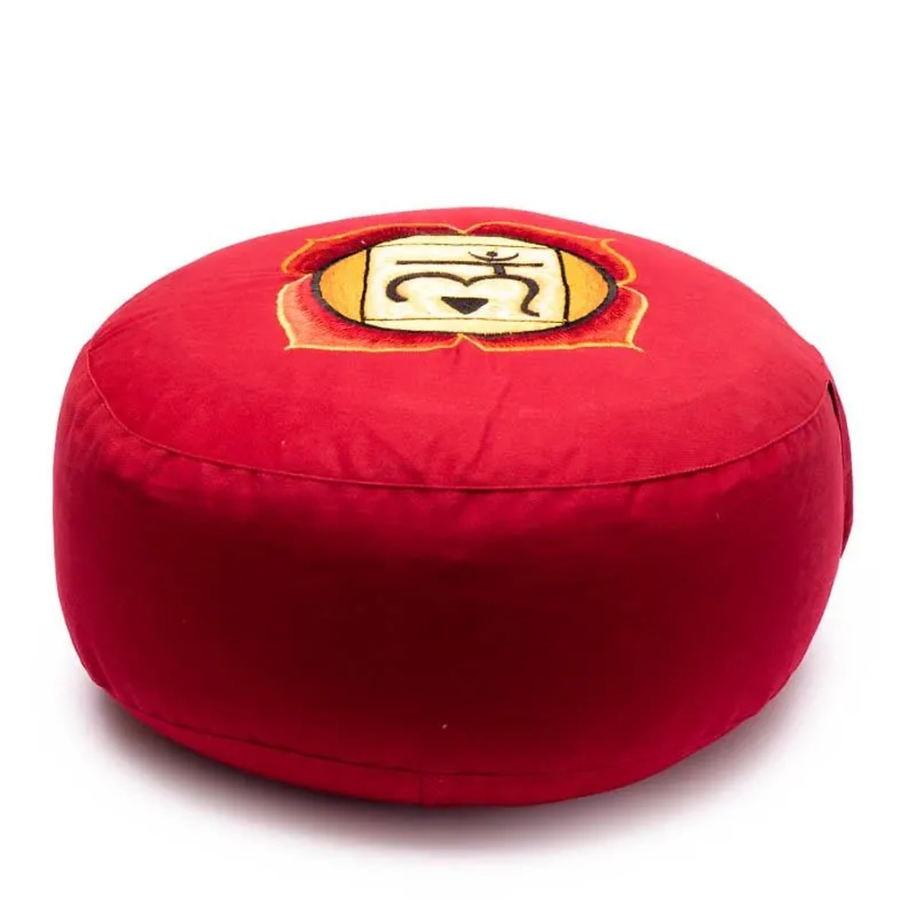 Coussin de méditation 1er Chakra Muladhara brodé | 33x17 cm