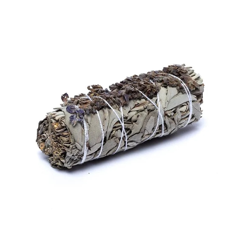 Sauge blanche smudge à la Lavande S lot de 2 -- ±11x3,5 cm ; ±30-40g