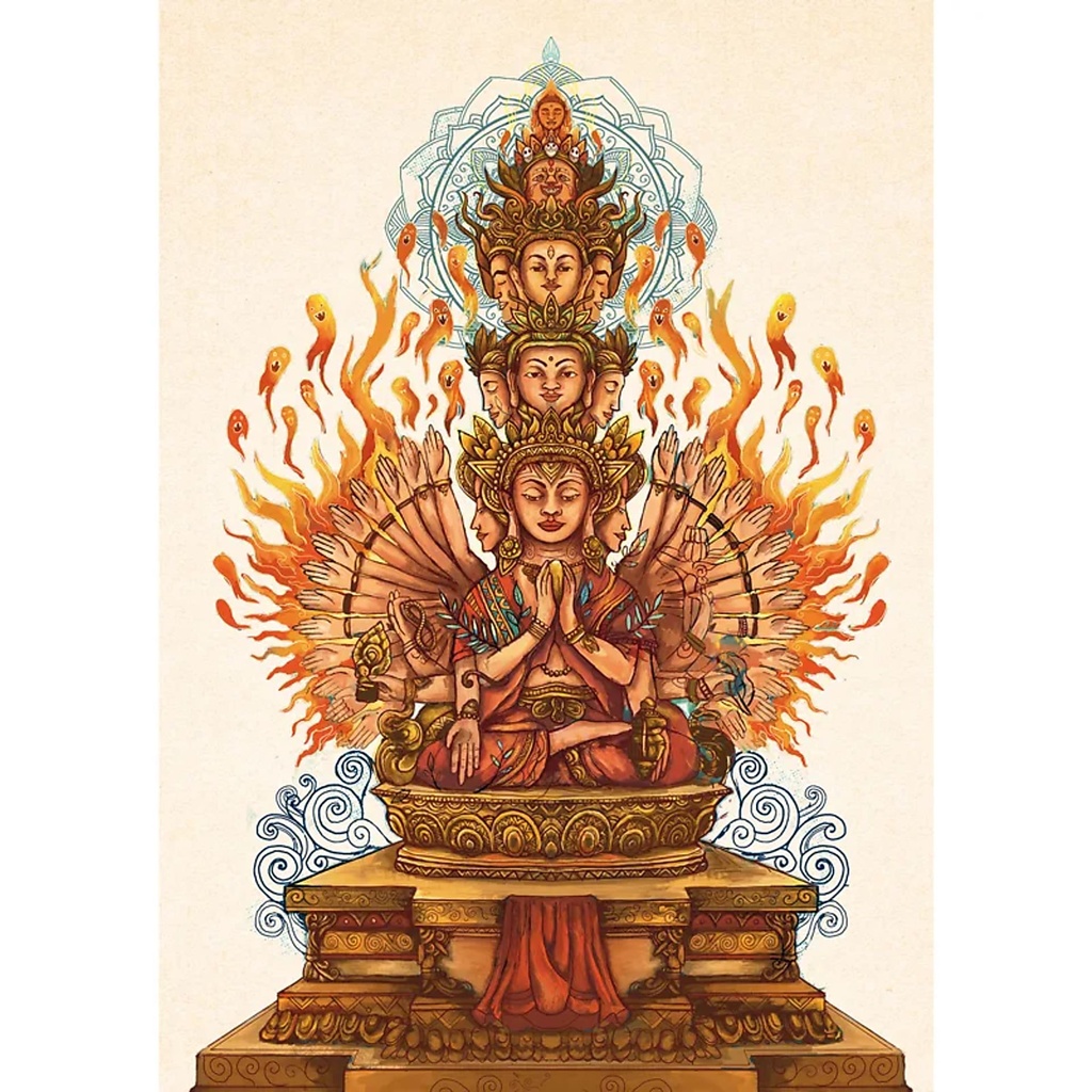 Cartes postales Chenrezig -- 15x10,5 cm