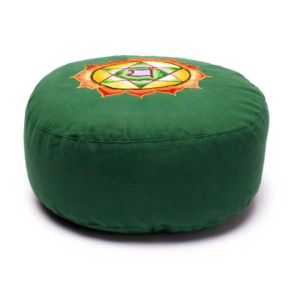 Coussin 4è Chakra Anahata brodé | 33x17 cm