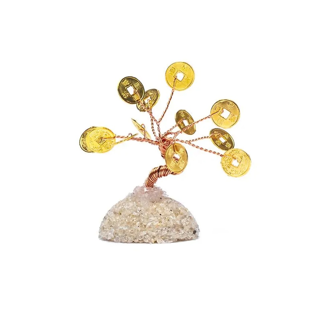 Mini présentoir d'arbre à monnaie avec 32 pièces - ± 4,5 cm ; ± 20g
