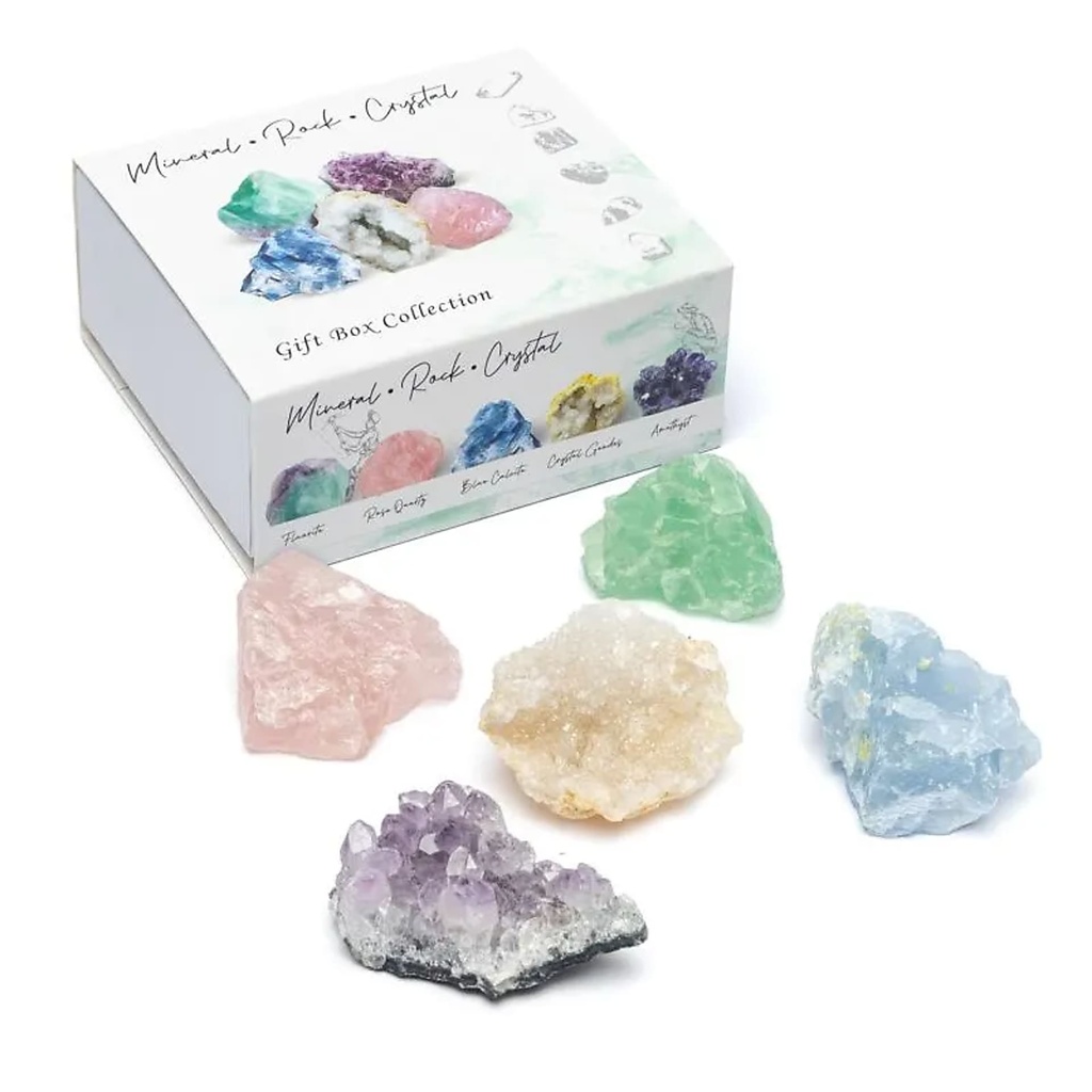 Coffret cadeau minéraux -- 10x7x5cm