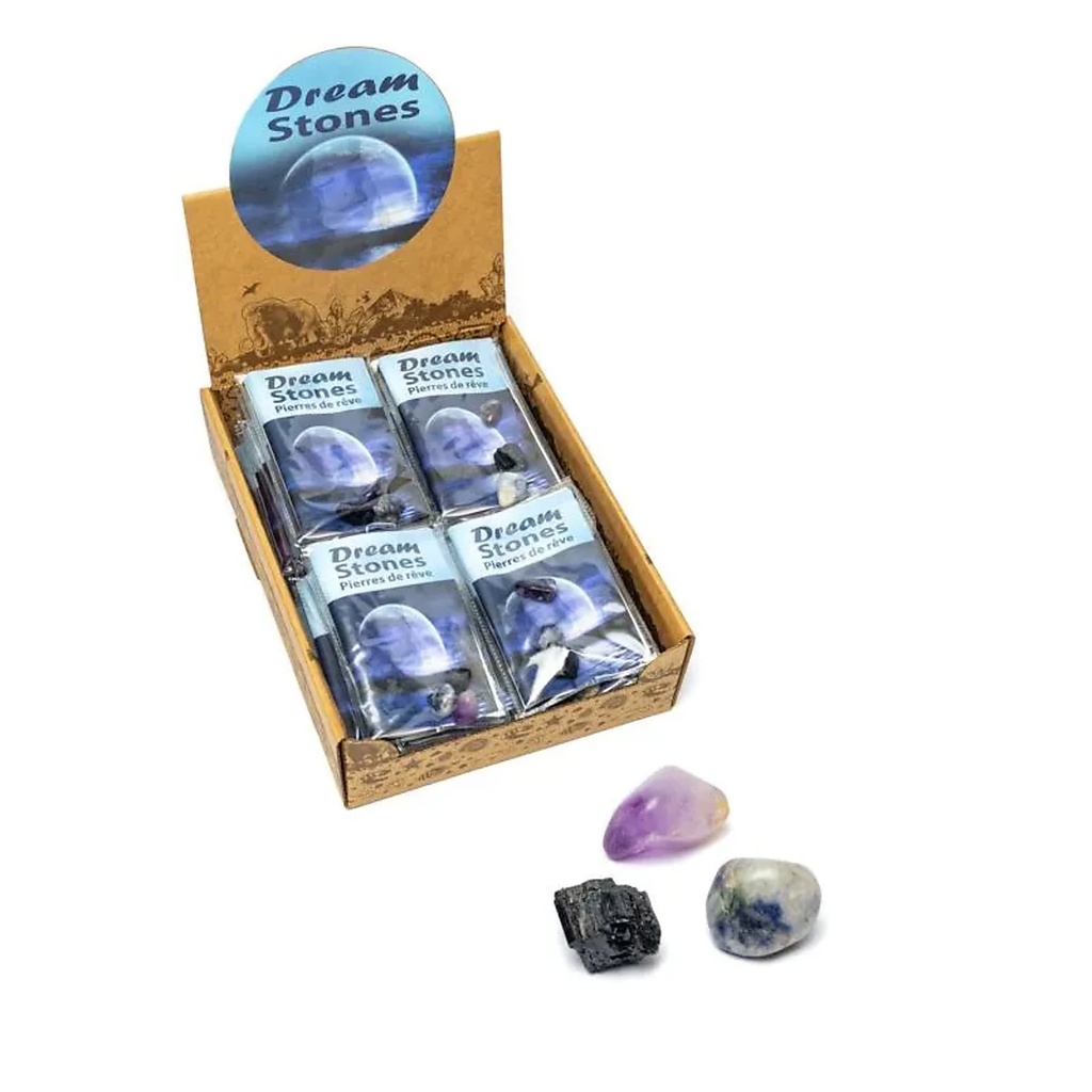 Pierres de rêve 24 sets avec pochette présentoir -- 25x19x7cm