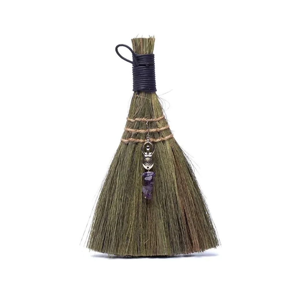 Balai de sorcière Déesse violet -- 22x10cm