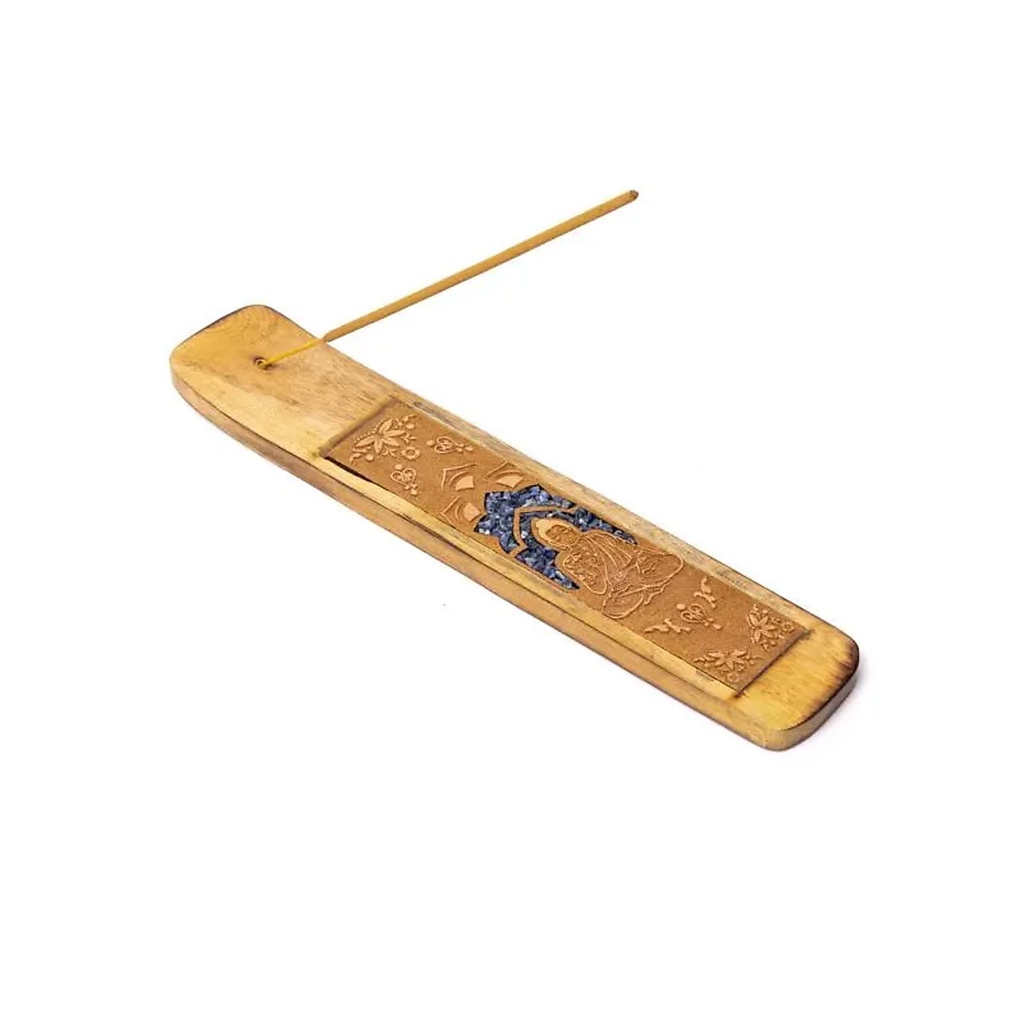 Porte-encens Bouddha sodalite -- ±15,5x5cm