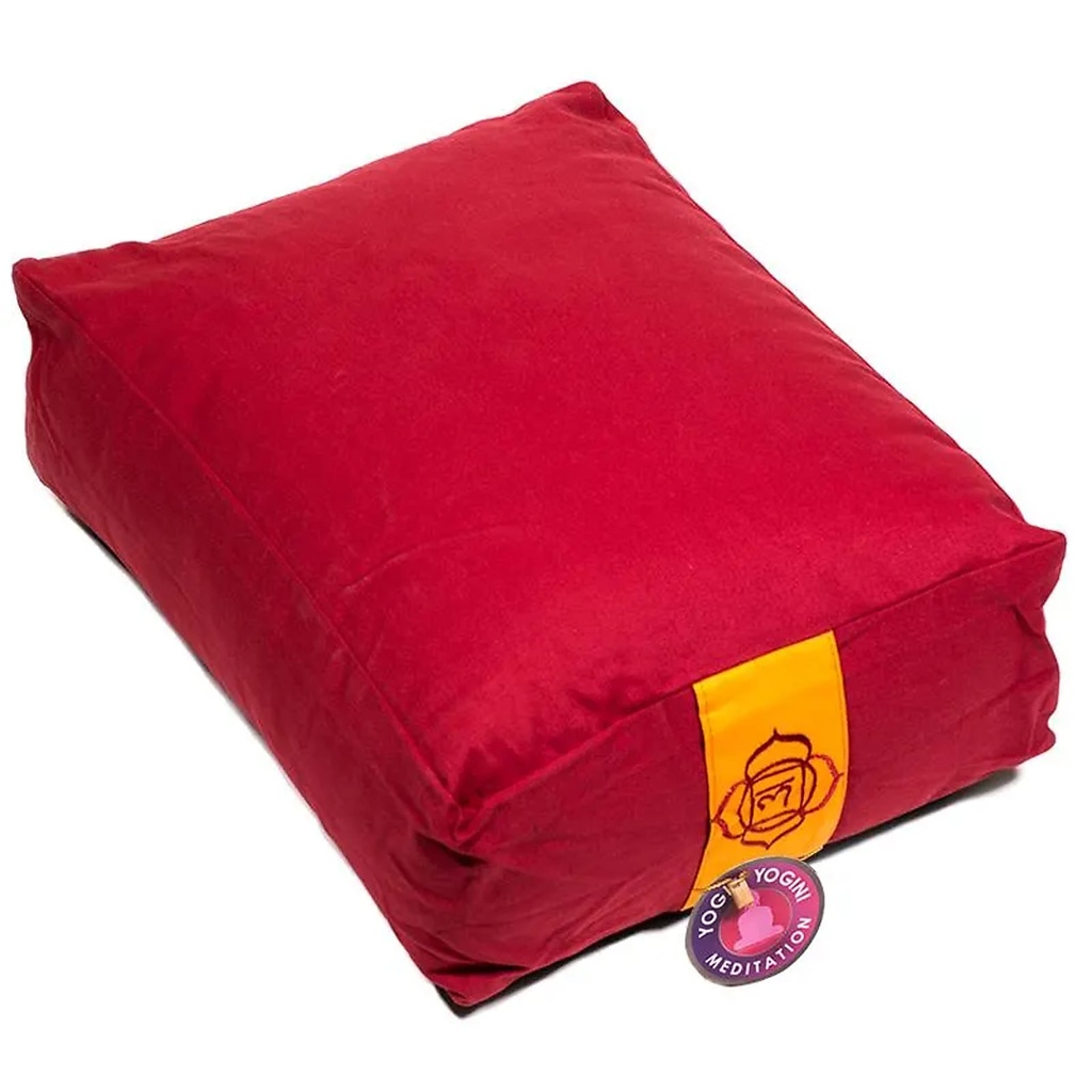 Coussins méditation/Bolster 1er Chakra rouge | 38x28x12 cm