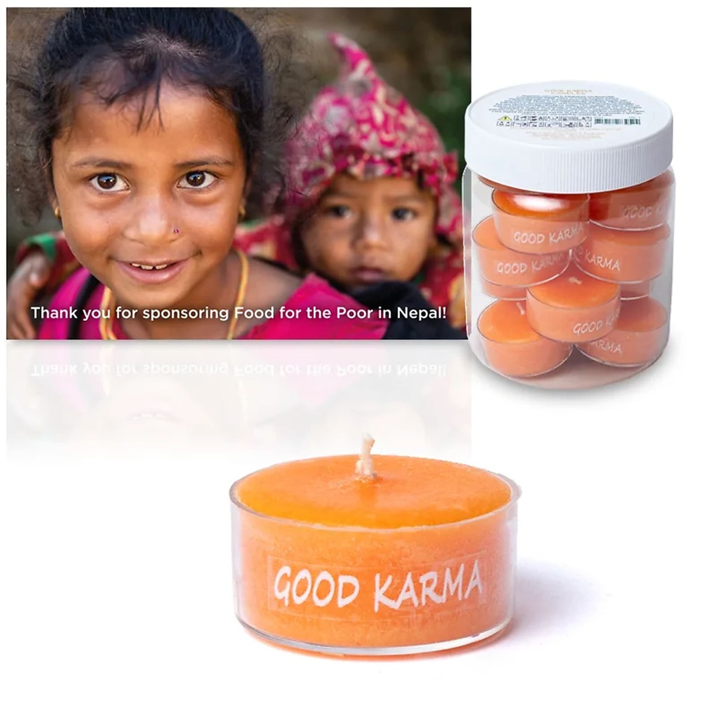 Bougies chauffe-plat à la stéarine Good Karma -- 4x2 cm