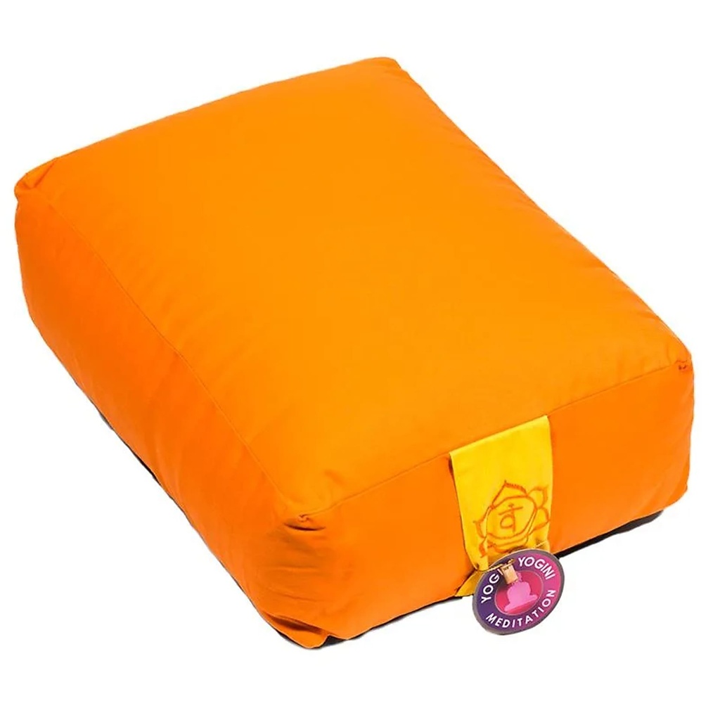 Coussins méditation/Bolster 2è Chakra orange | 38x28x12cm