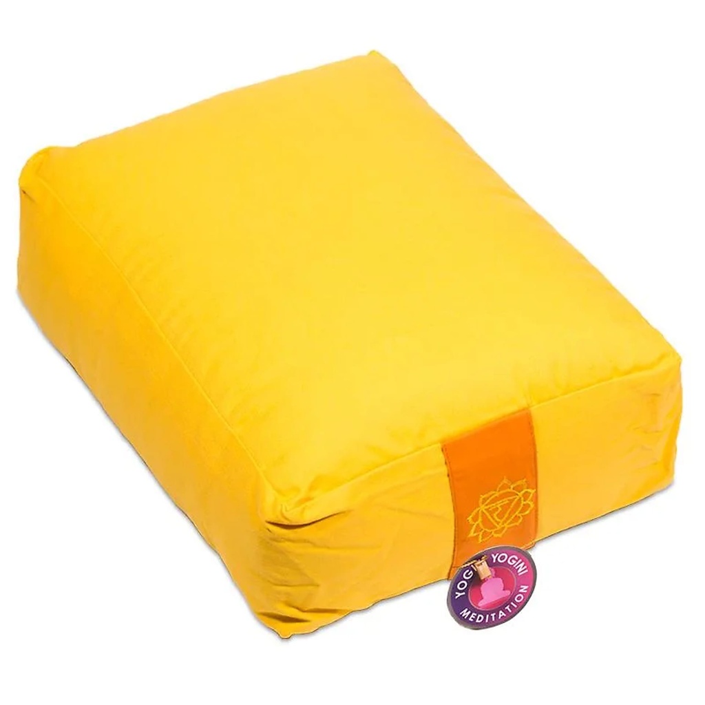 [8718969174695] Coussins méditation/Bolster 3è Chakra jaune | 38x28x12 cm