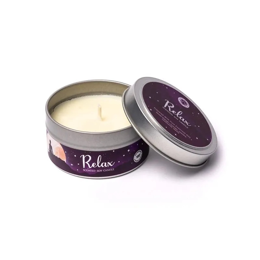 Song of India bougie de soja parfumée Relax en boîte -- 80g