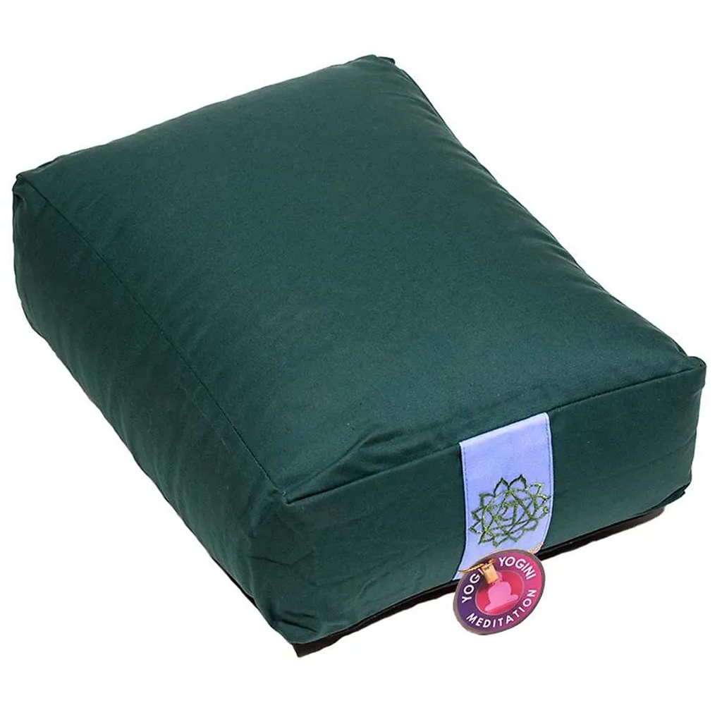 Coussins méditation/Bolster 4ème Chakra vert | 38x28x12 cm