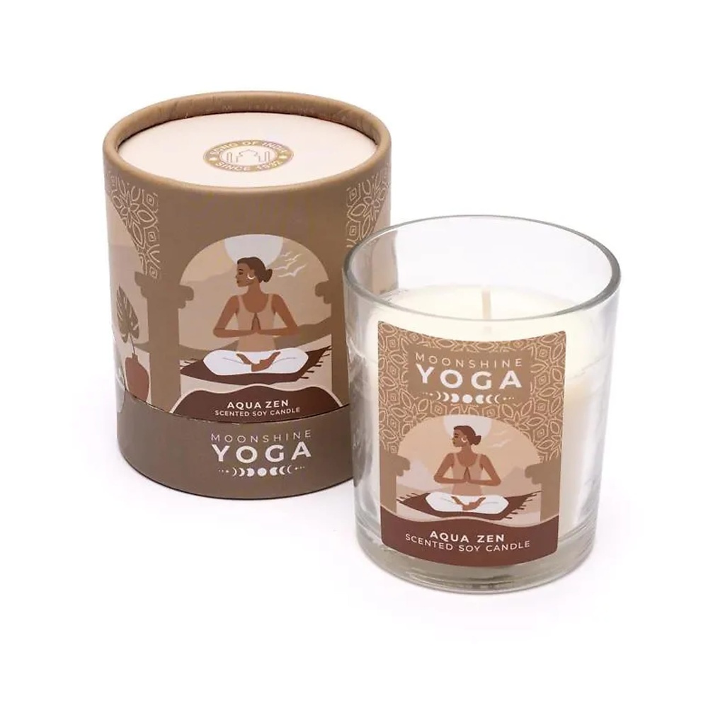 Bougie en cire de soja Moonshine Yoga Aqua Zen -- 128g