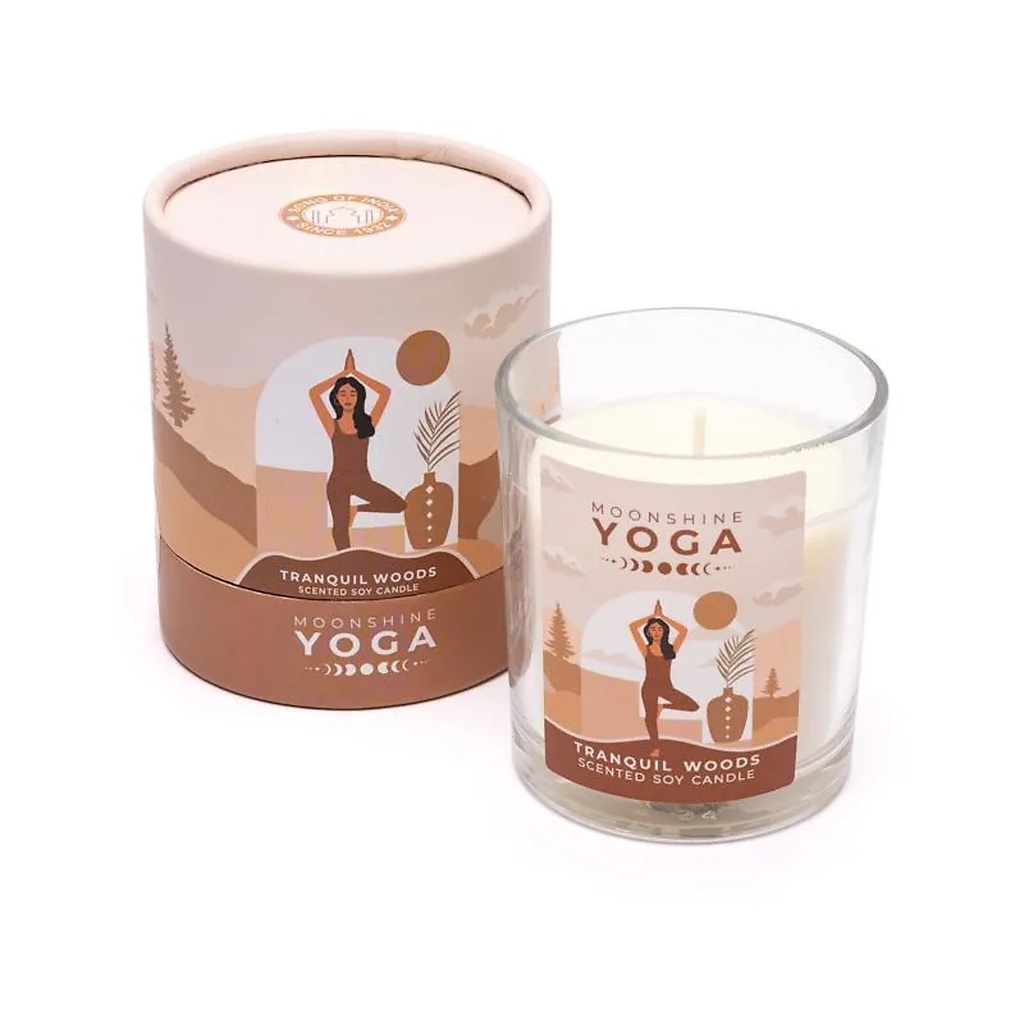 Bougie en cire de soja Moonshine Yoga Forêts Tranquilles -- 128g