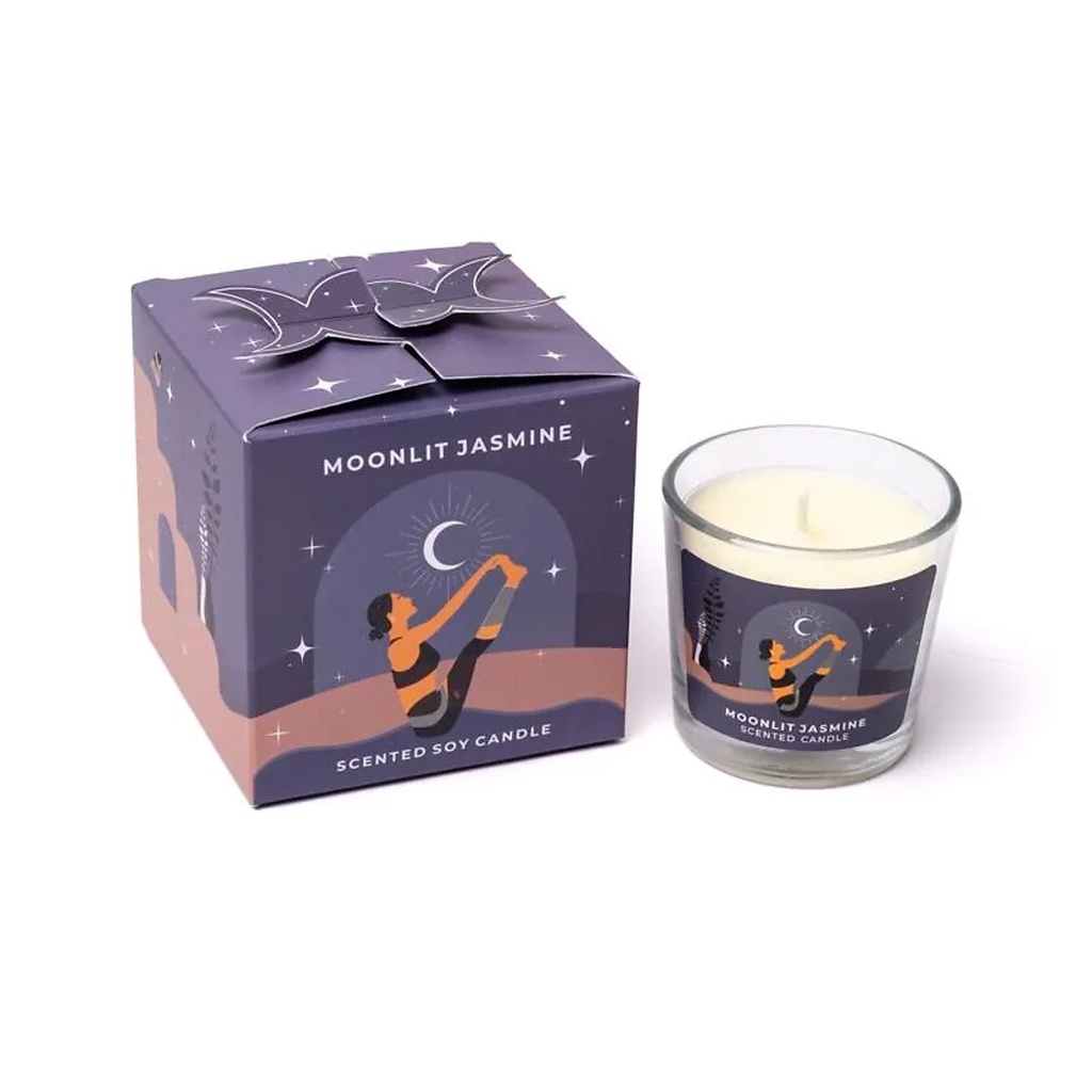 Bougie en cire de soja Moonshine Yoga Moonlit Jasmine -- 60g