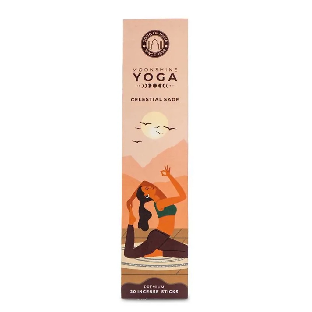 Bâtons d'encens Moonshine Yoga Sauge Celeste -- 22 g