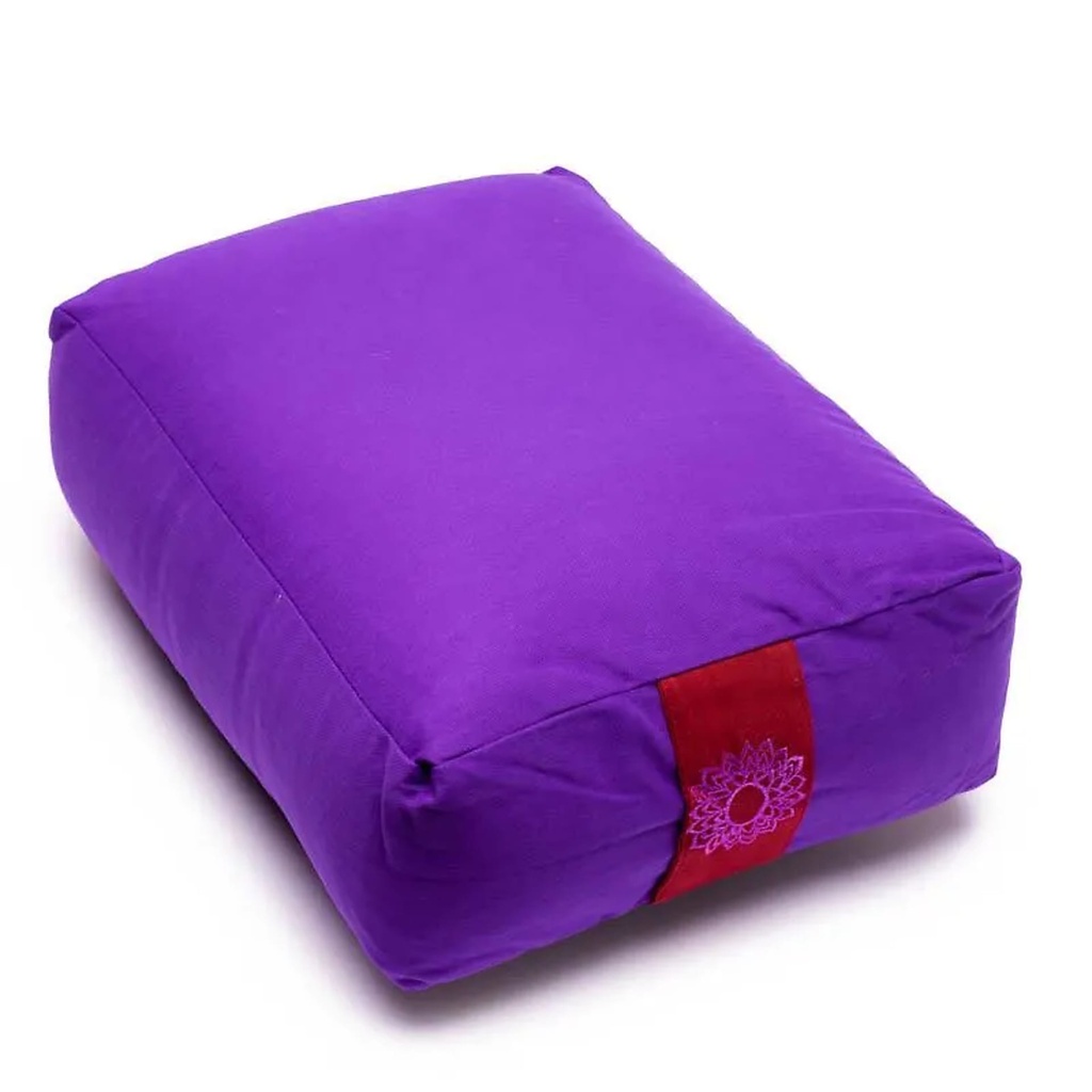 Coussins méditation/Bolster 7ème Chakra violet | 38x28x12cm