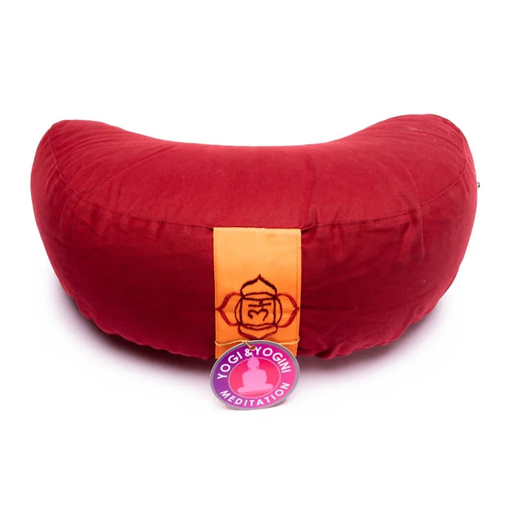 [8718969174749] Coussin méditation 1/2 lune 1 Chakra |	±1008 g; 33x13 cm