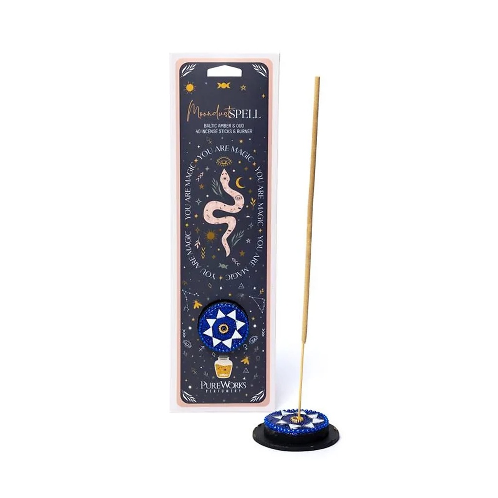 Encens Celestial Magic Poussières de lune enchantées + porte encens -- 40gr