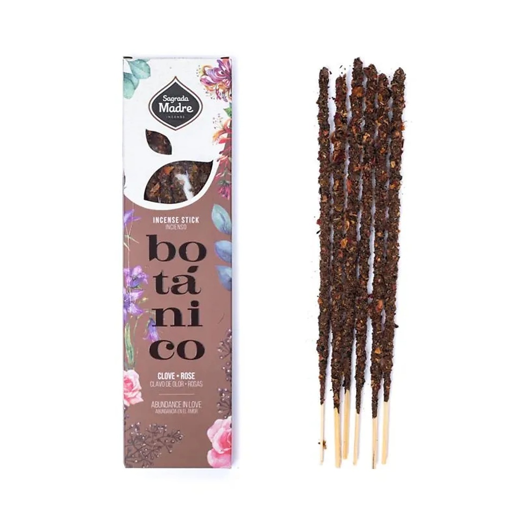Sagrada Madre Encens botanique Clous de girofle et Rose -- ±20g