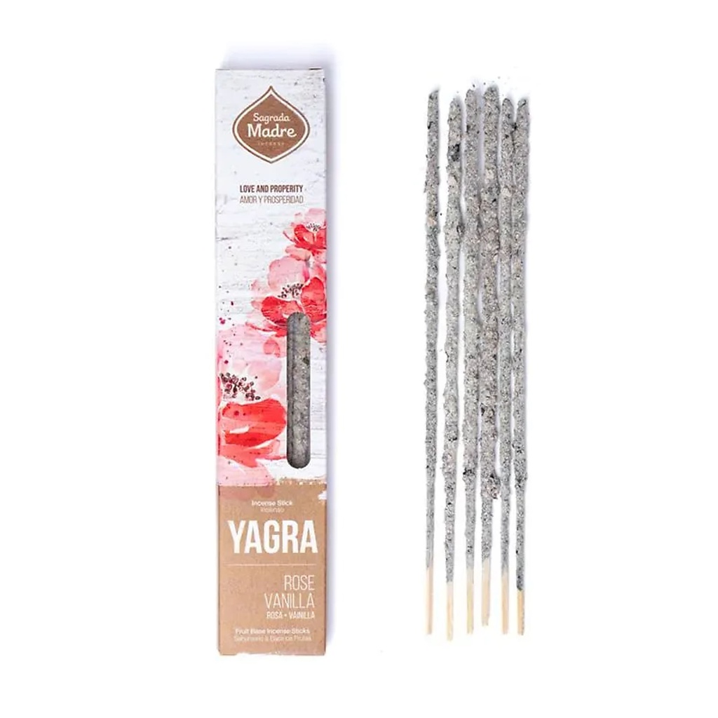 Encens Sagrada Madre Yagra Roses & Vanille -- ±20g