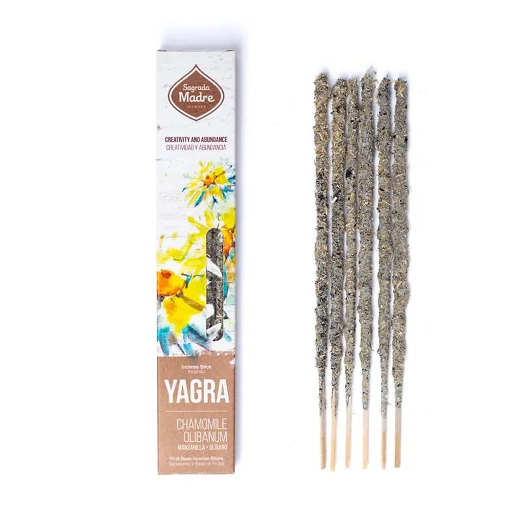 Encens Sagrada Madre Yagra Camomille & Oliban -- ±20g