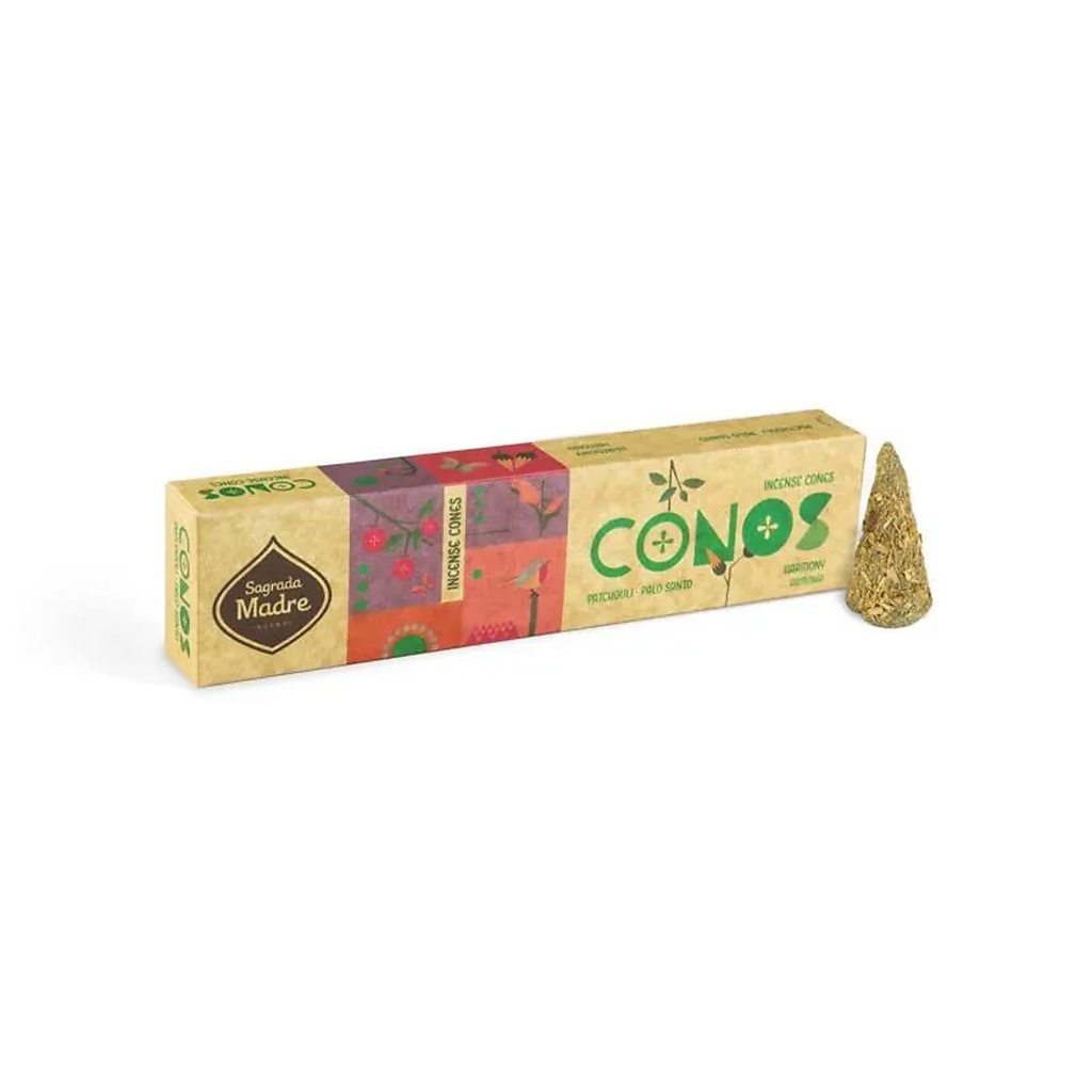 Sagrada Madre cônes d’encens Patchouli & Palo Santo -- 52g
