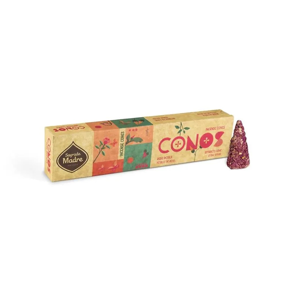 Sagrada Madre cônes d’encens Pétales de Rose -- 52g