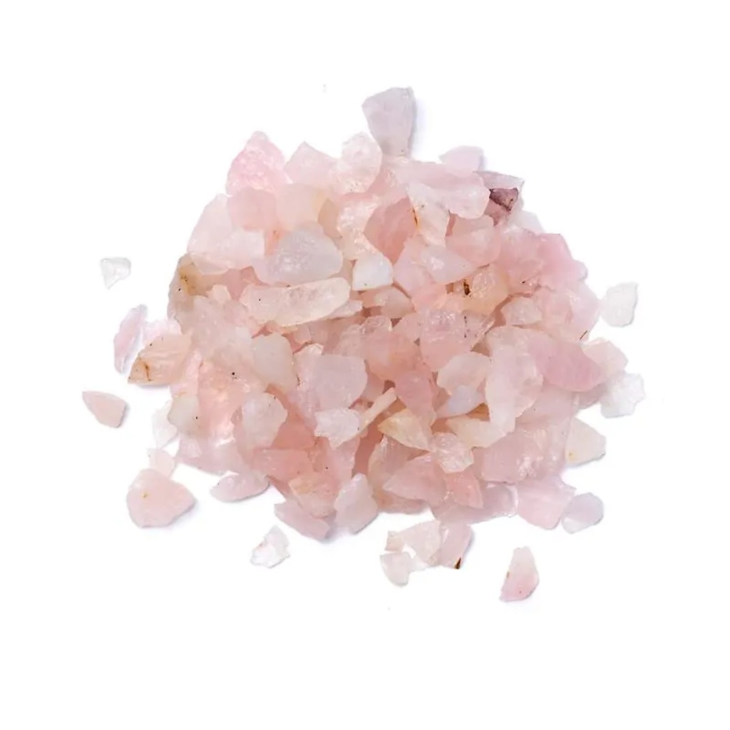 Chips Éclats de quartz rose  -- ±0.5-1.5cm; ±700g