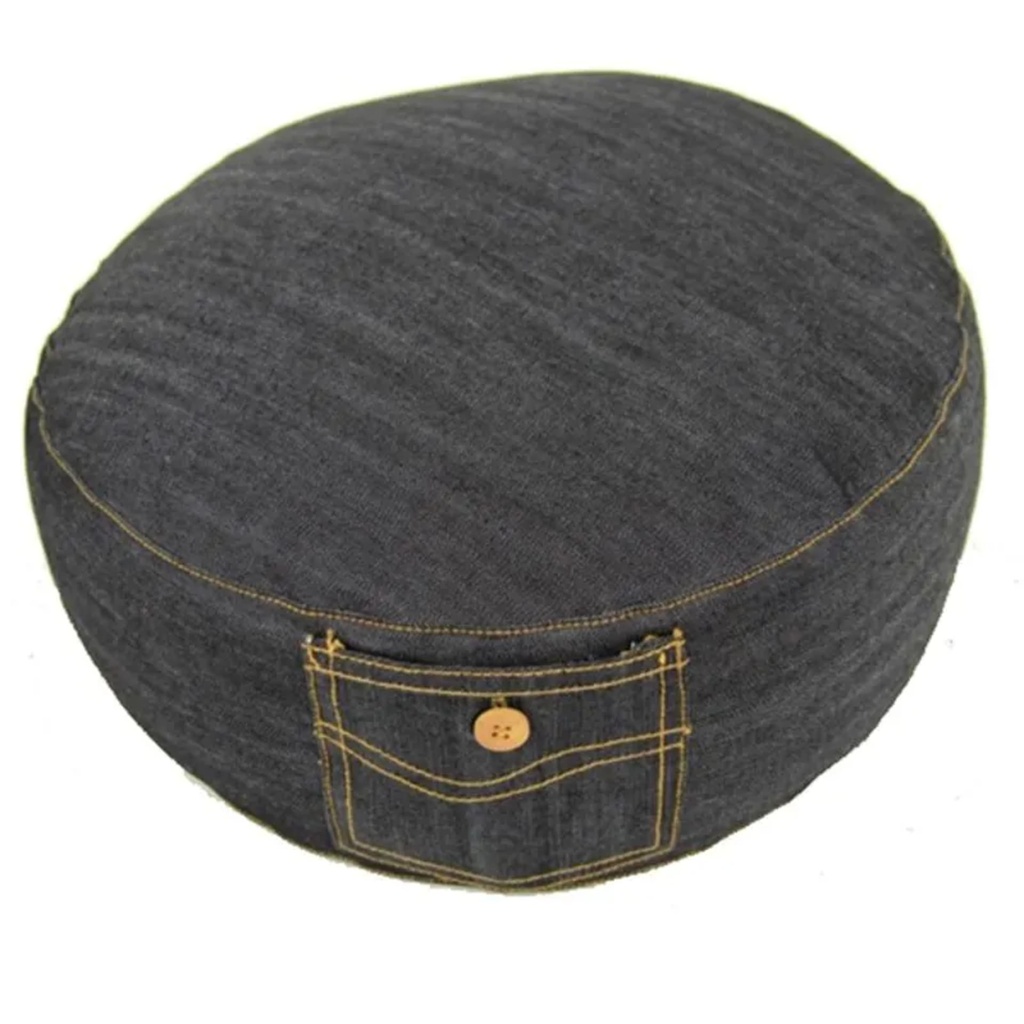 [8718969174930] Coussin de méditation Jeans foncé -- 33x17 cm