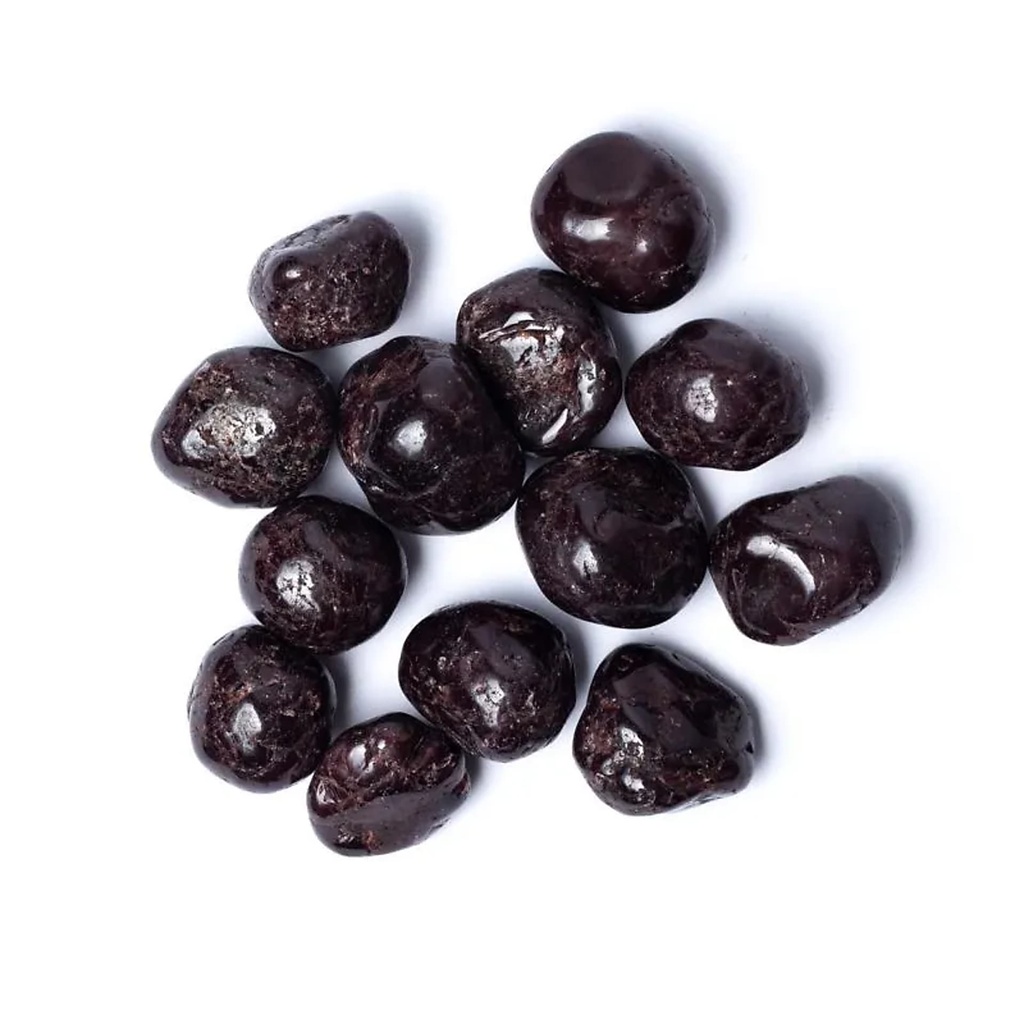 Grenat pierres roulées de qualité B -- ± 3-4 cm; ±500g