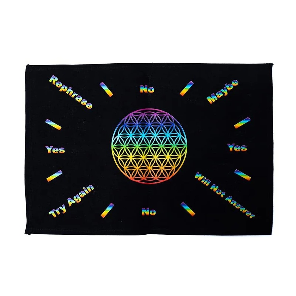 Tapis pendulaire Fleur de Vie multicolore -- 33x20cm