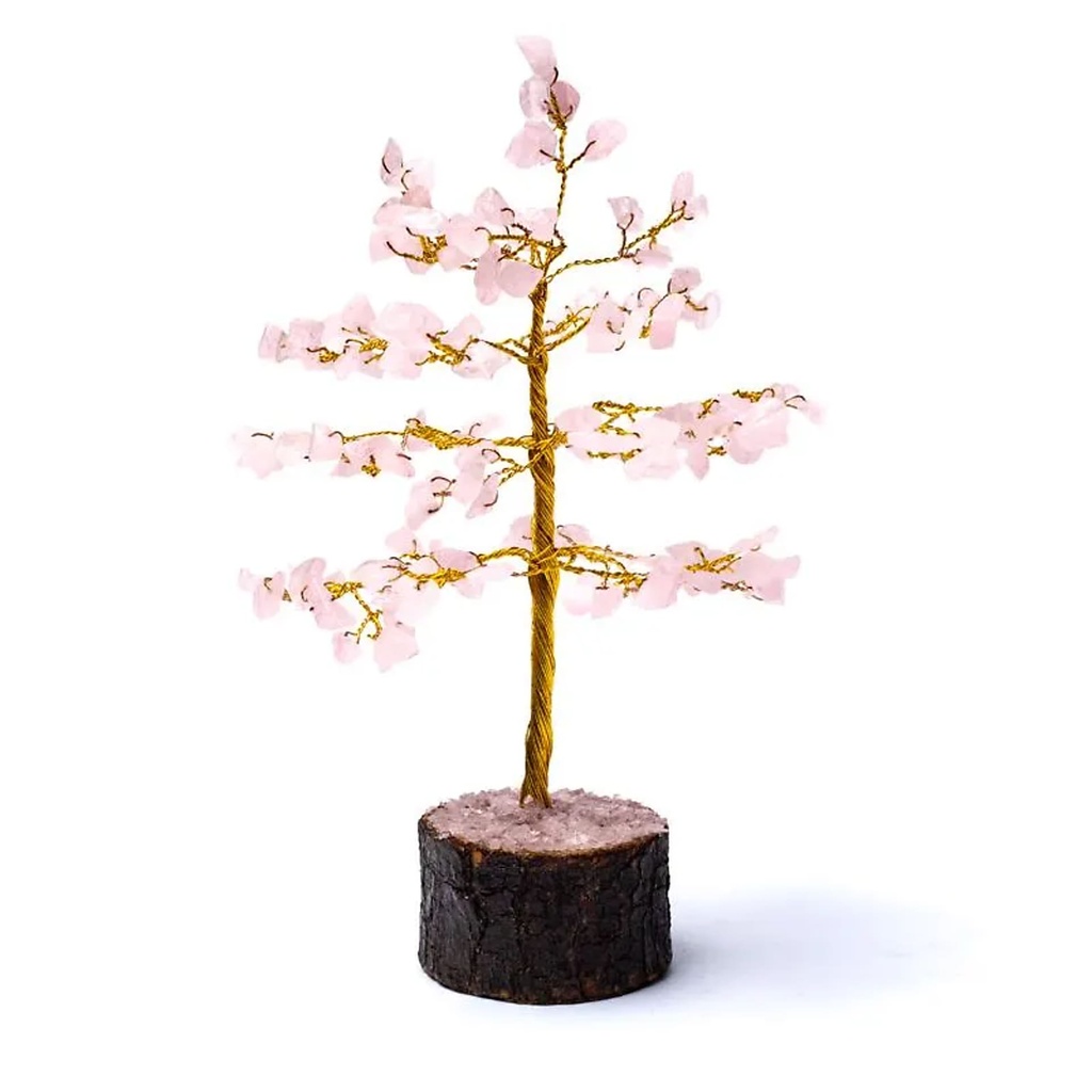 [8719172833317] Arbre pierre de Quartz rose -- ±18cm