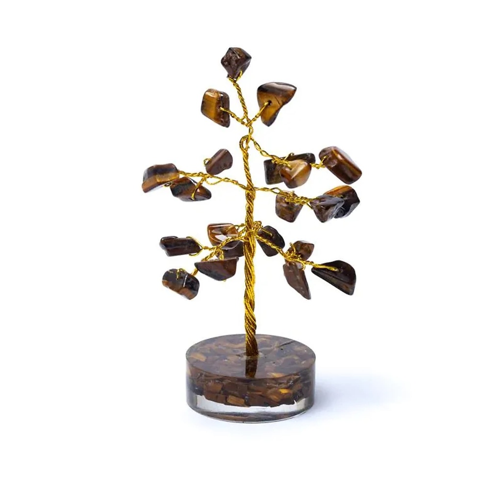 [8721139291023] Arbre de pierres précieuses en Oeil du Tigre -- ±8cm