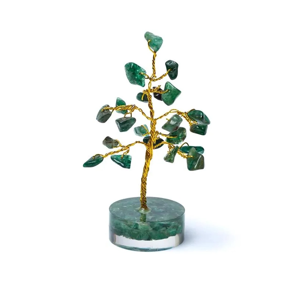 Arbre de pierres précieuses en Aventurine verte -- ±8cm