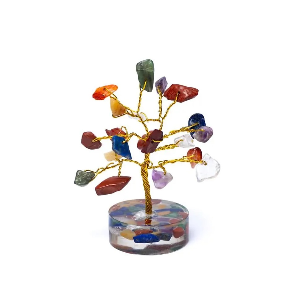 Arbre de pierres précieuses 7 chakra -- ±8cm