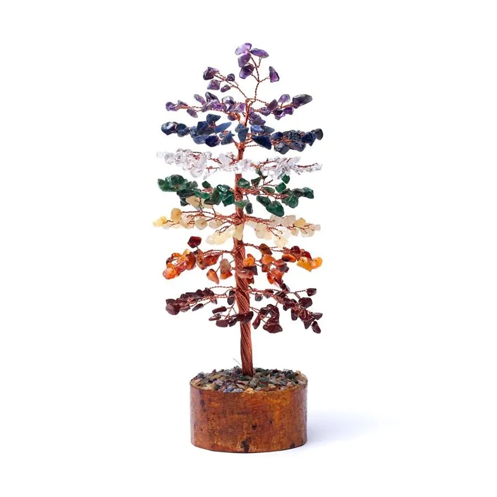 [8721139291122] Arbre de pierres précieuses 7 chakras -- ±23cm