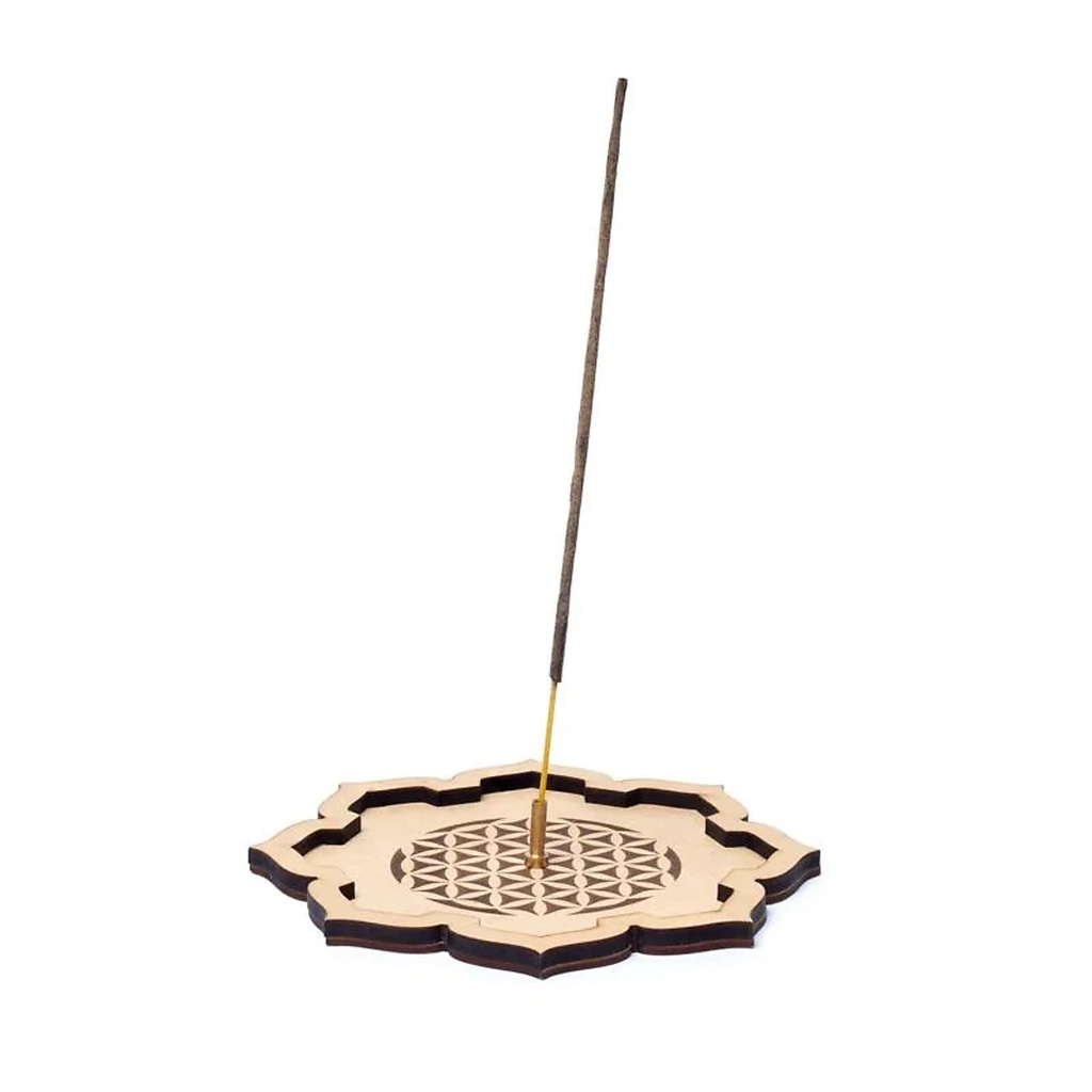 Porte encens fleur de vie -- 15cm