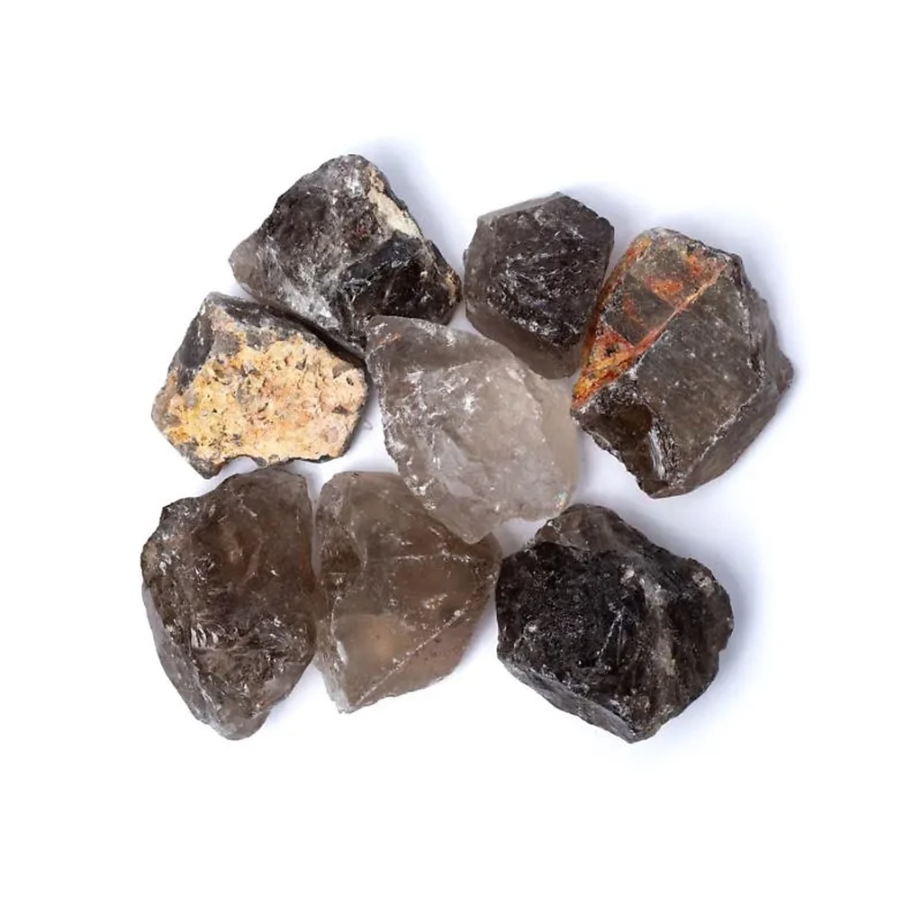 Quartz fumé brut -- ±3-6 cm ; ±1000g