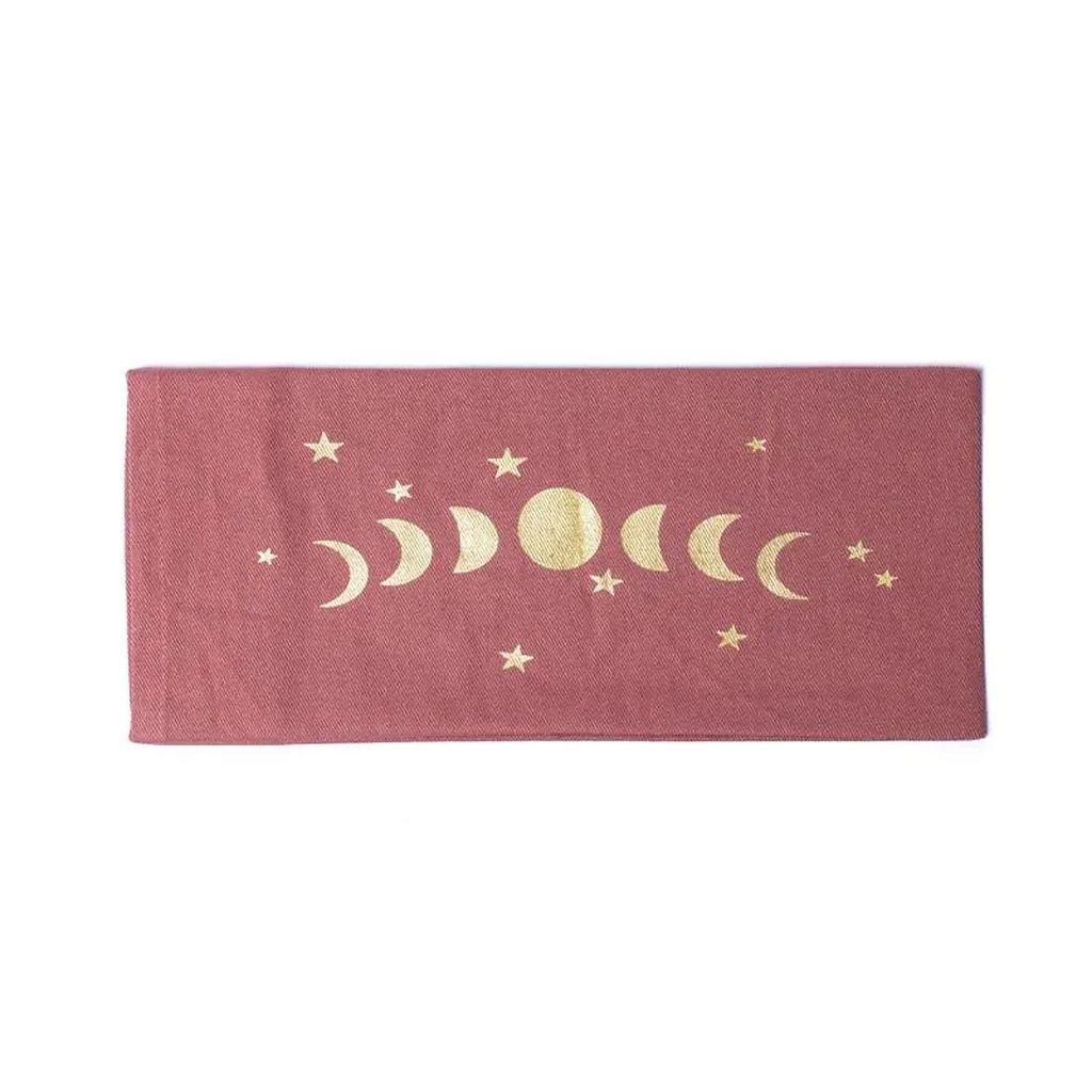 Housse coussin pour les yeux phases lunaires coton bio (GOTS) -- 23,5x10cm