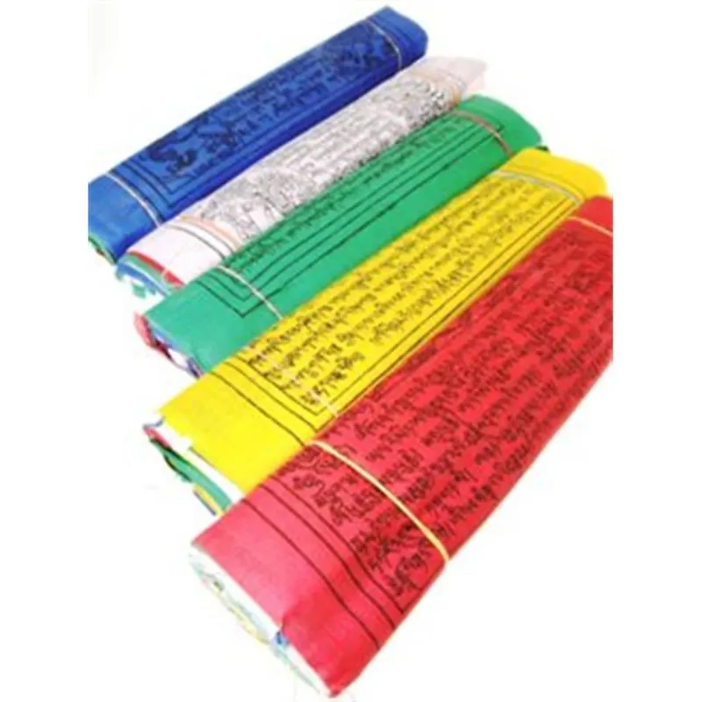 Drapeaux de prière tibétains XS fil de 5 | 10x10x130 cm