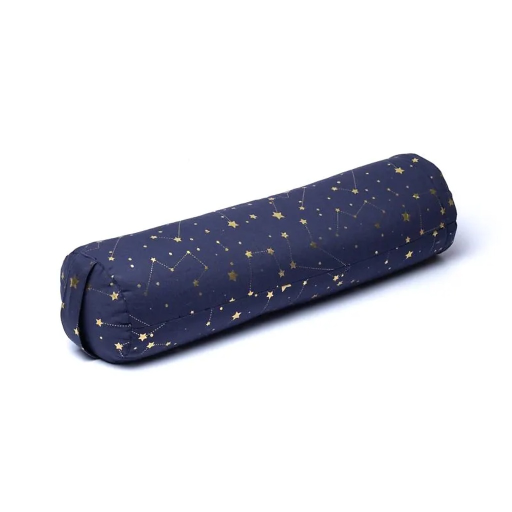 Bolster ciel étoilé bleu marine coton biologique (OCS) -- 60x16 cm ; 2300g