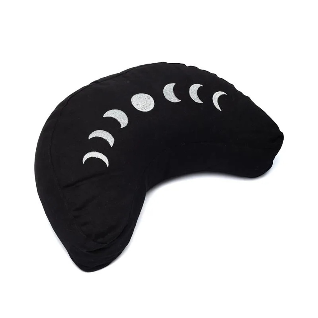 Coussin de méditation croissant Phases de la lune -- 33x13 cm; 1008g