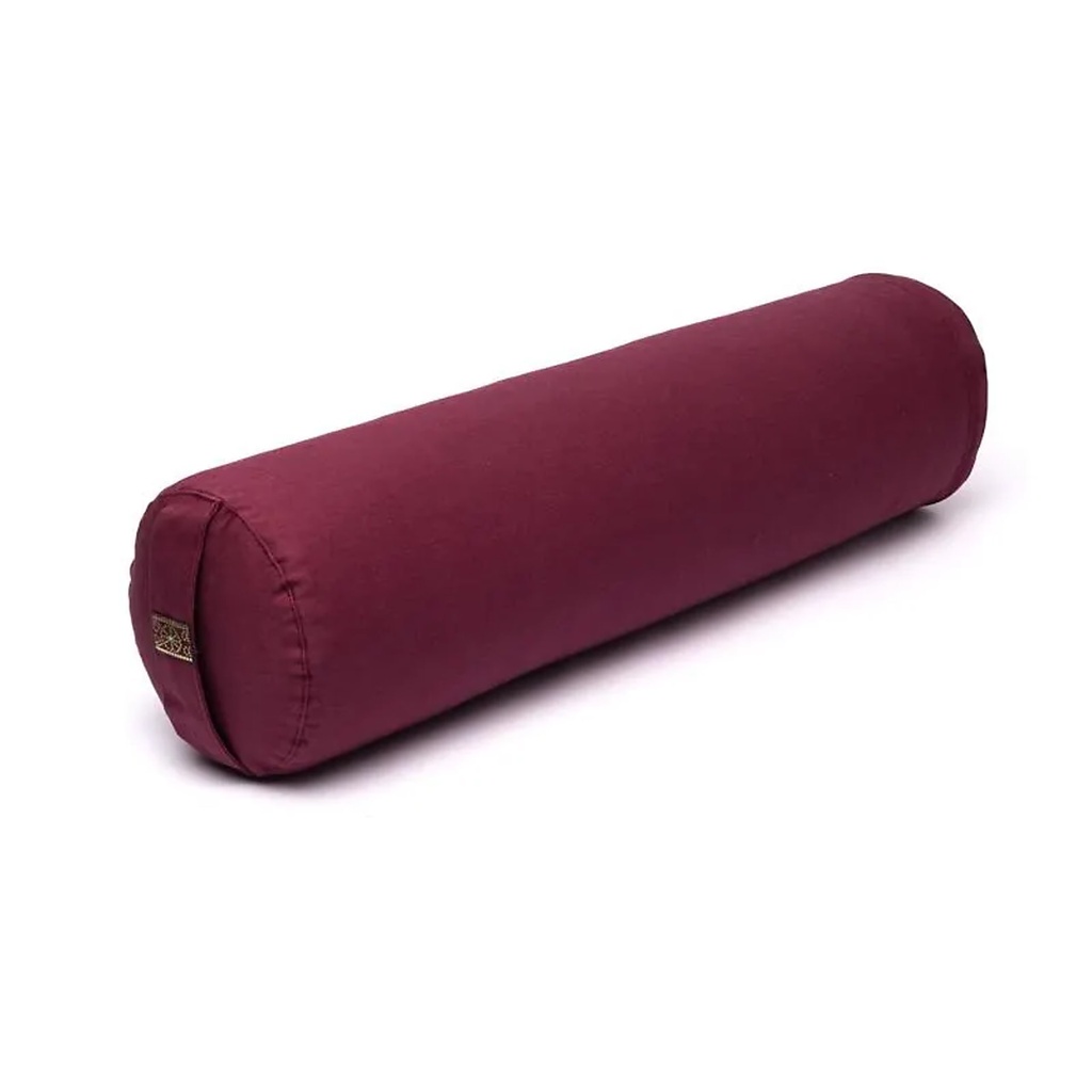 Bolster rond aubergine clair coton (OCS) -- 60x16cm